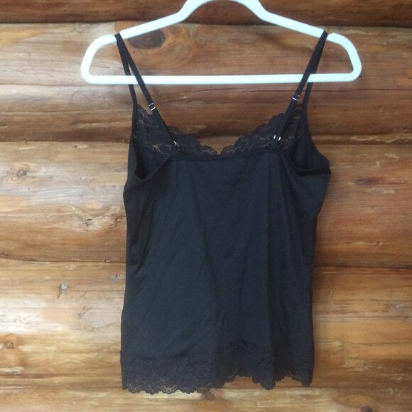 WHBM Black Y2K Fairy Grunge Lace Cami Whimsigoth Bella Swan 90s Tank Top Medium - Picture 2 of 4